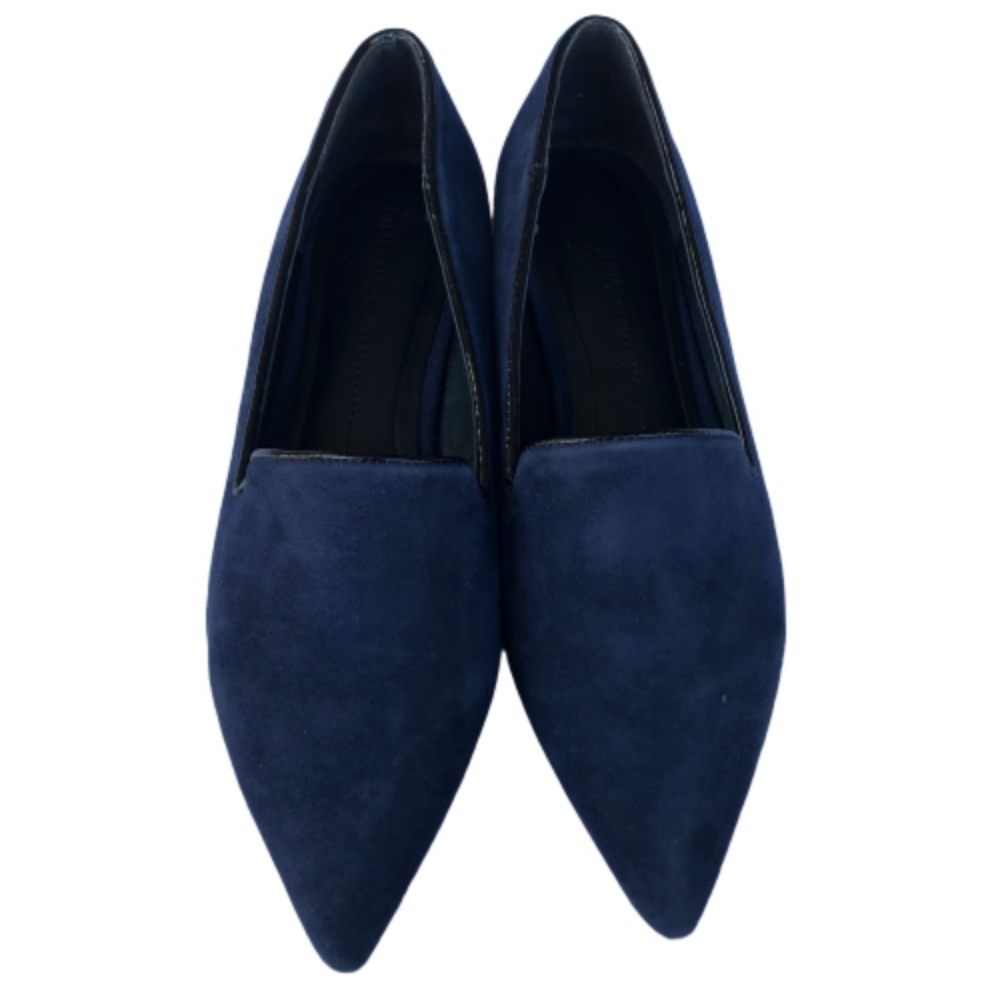 Stella Luna Blue Velvet Pointy Flats NWOT sz36